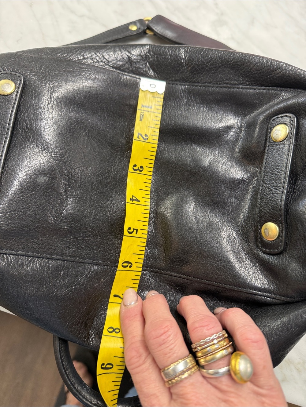 COACH Black Leather Madison Sabrina Satchel Handbag - Picture 14 of 16